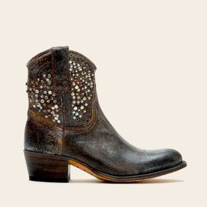 Frye Deborah Studded Short Grey Boots